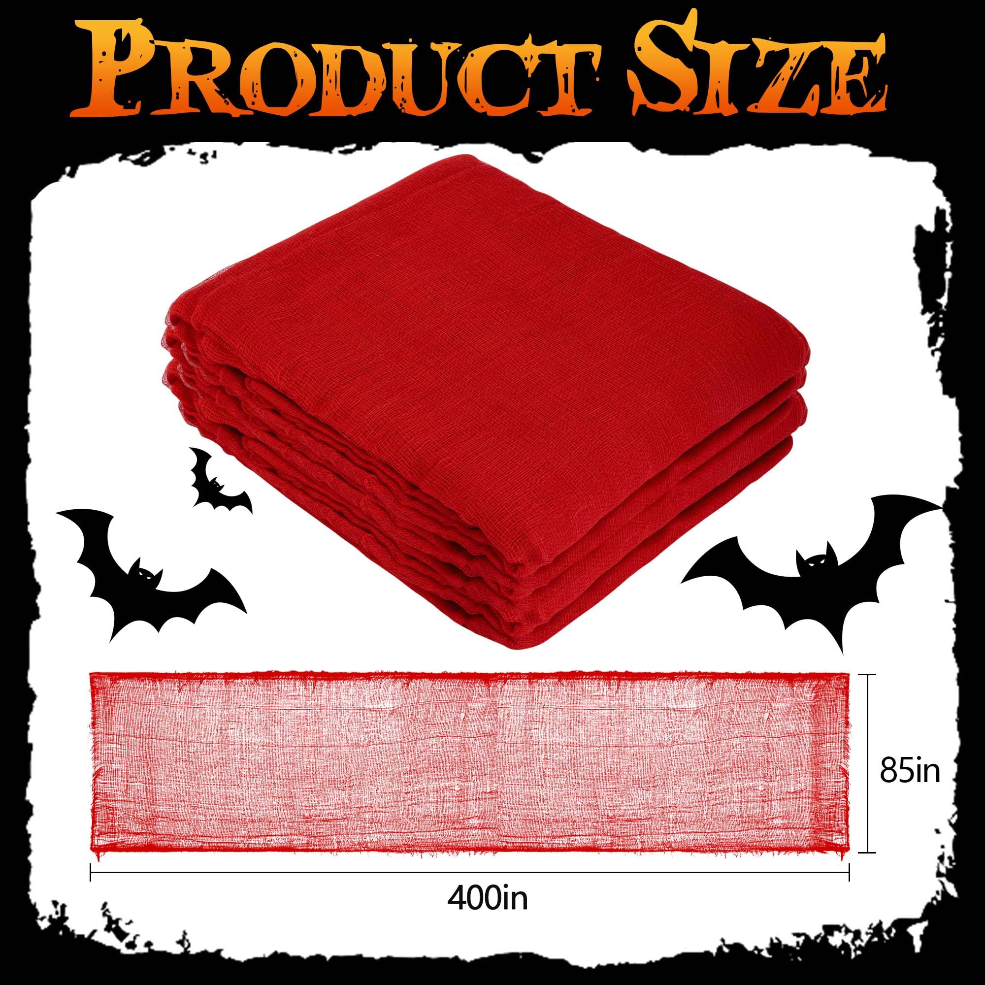 Close-up view of RunNico blood-red creepy cloth texture