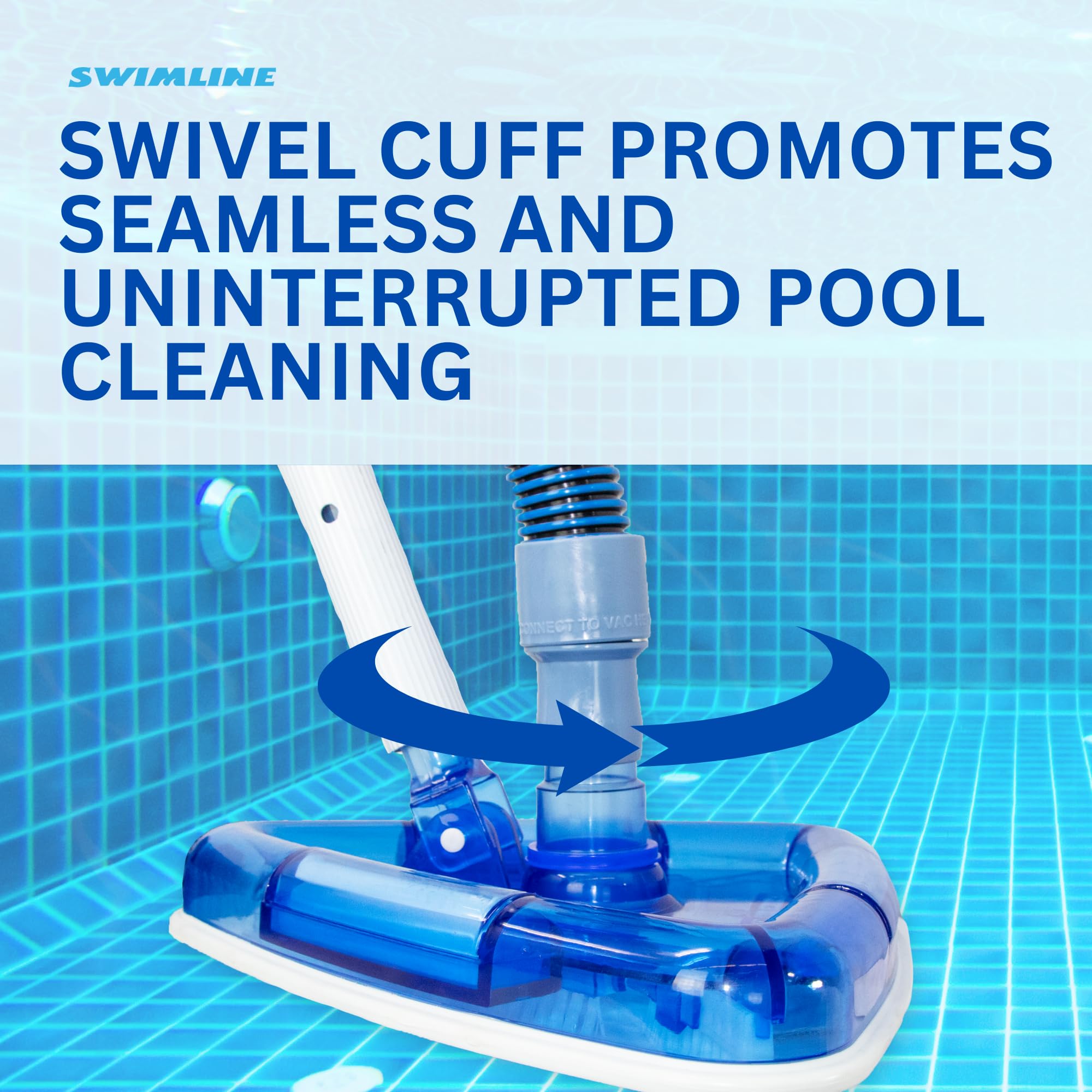 Close-up view of Swimline Vacuum Hose swivel cuff