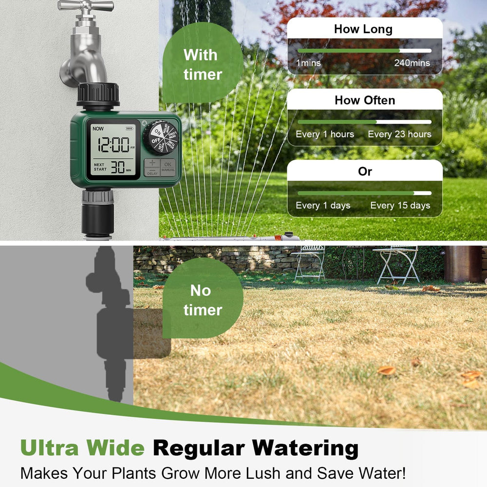 Close-up view of the mesh filter in XinFuture water timer