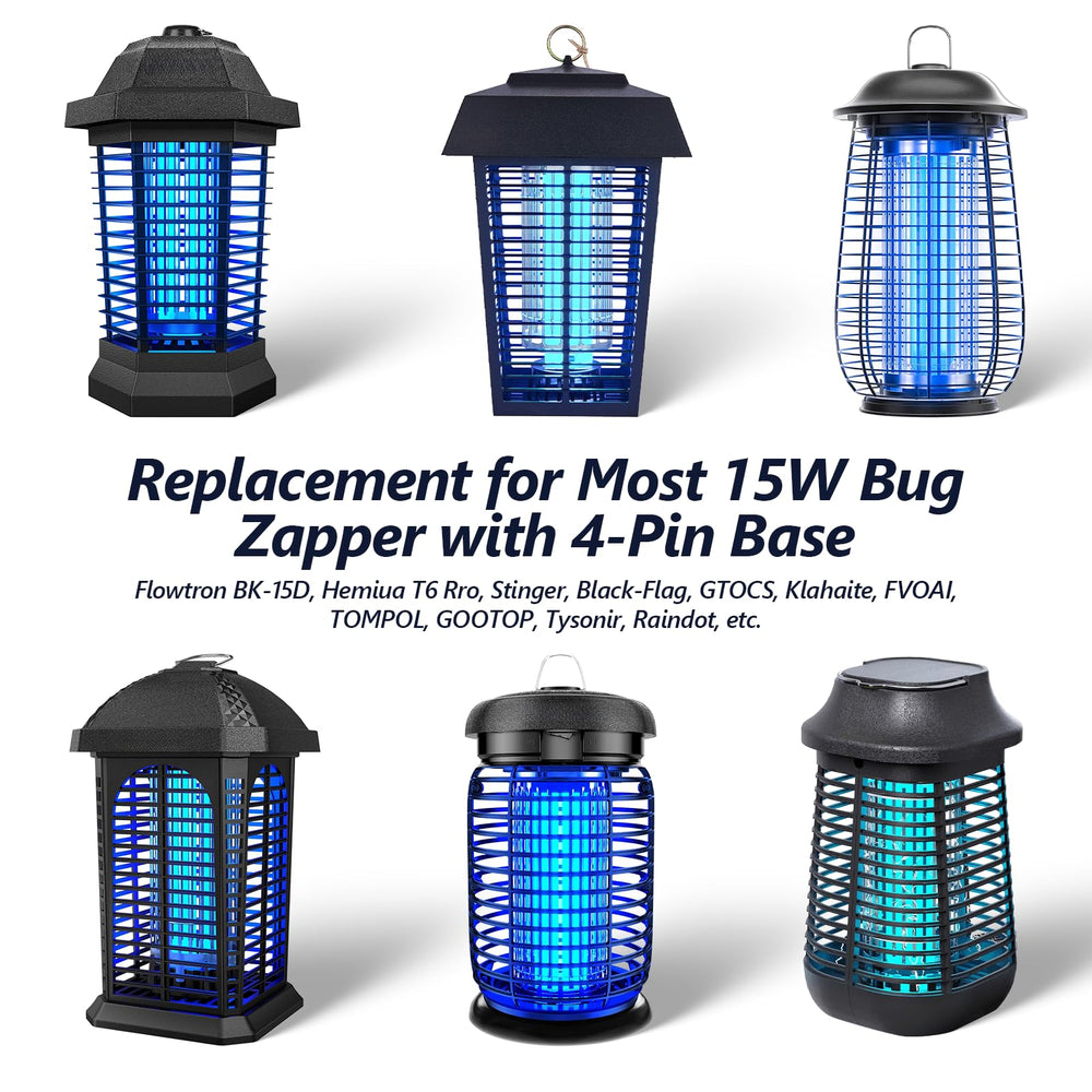 Close-up view of USKICH 15W bug zapper bulb specifications