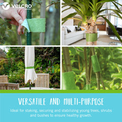 Close-up view of VELCRO Brand ONE-WRAP Garden Ties securing plants