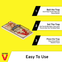 Close-up view of Victor Mouse Trap metal pedal