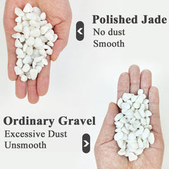 Close-up view of YISZM white gravel pebbles