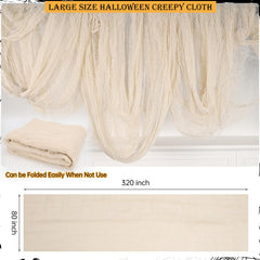 Close-up view of ZYP Halloween Creepy Cloth showcasing the texture