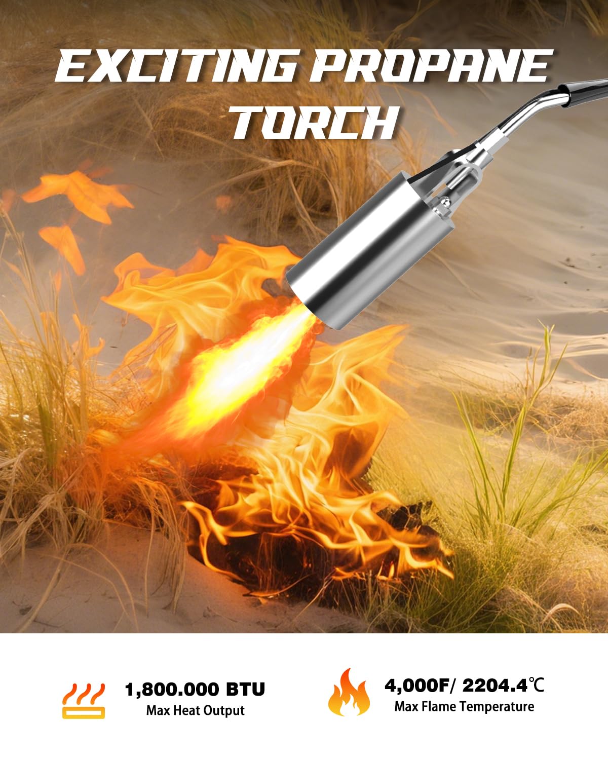Clozpleax Propane Torch Weed Burner packaging and contents