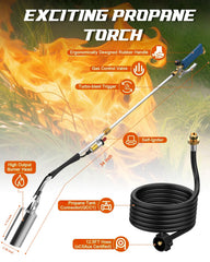 Clozpleax Propane Torch Weed Burner with 12FT hose attached