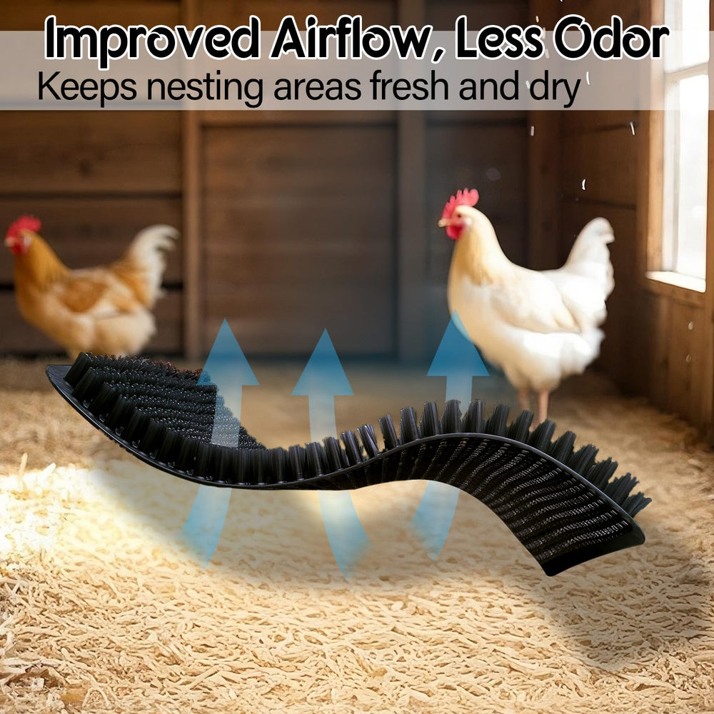 CLUCKHUB nesting pads with hens entering the box