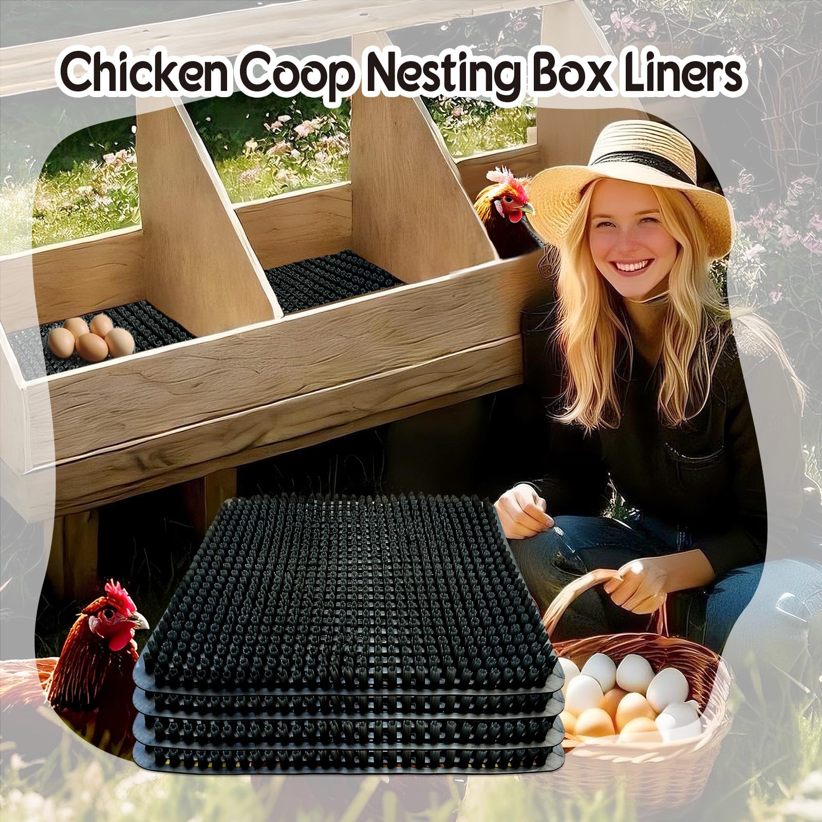 CLUCKHUB Washable Nesting Pads dimensions and details