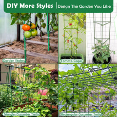 Cludoo garden stakes set displayed with plants