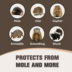 CLVDOFSS Mole Repellent packaging with natural ingredients