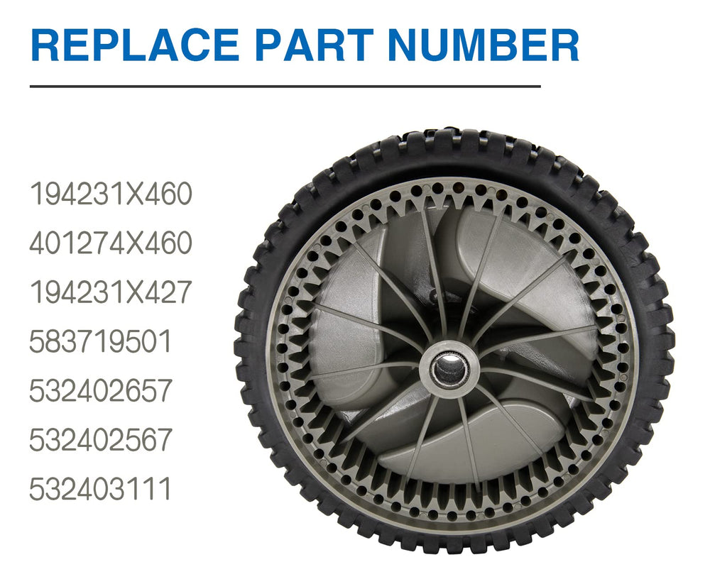 CMOOD lawn mower wheels pack including two wheels