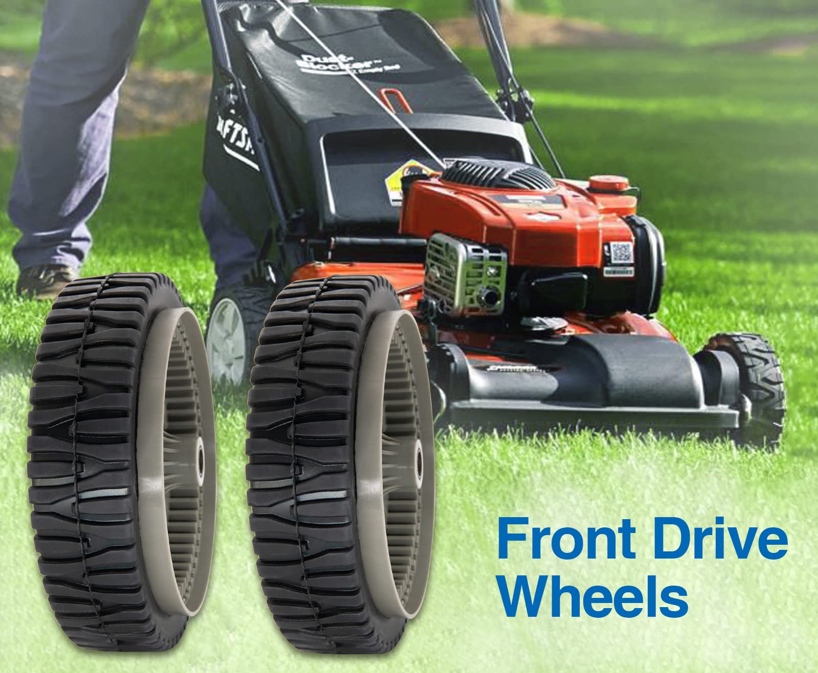 CMOOD lawn mower wheels package front view
