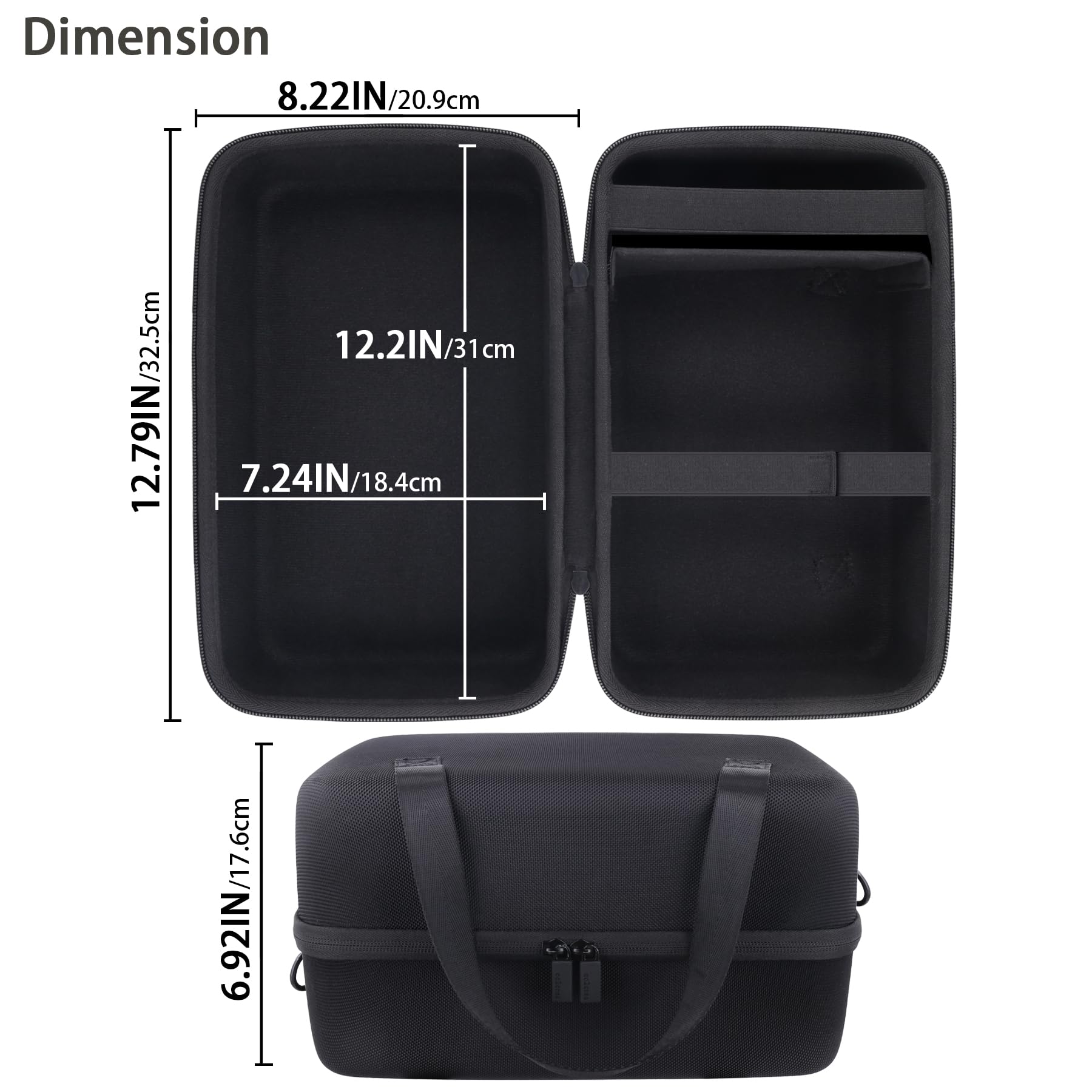 co2CREA case dimensions displayed next to Anker SOLIX C300