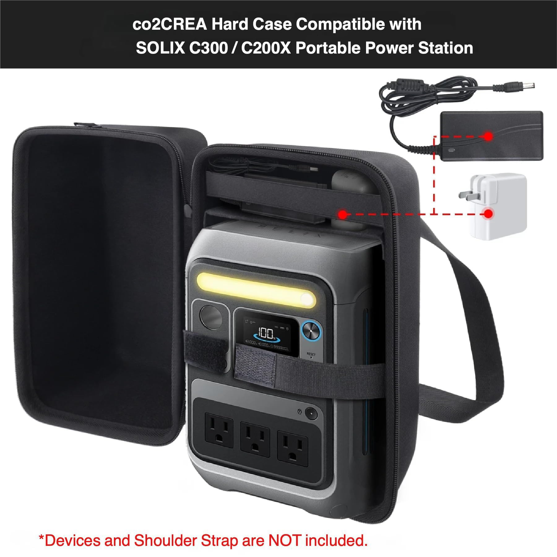 co2CREA hard case with hand strap for easy carrying