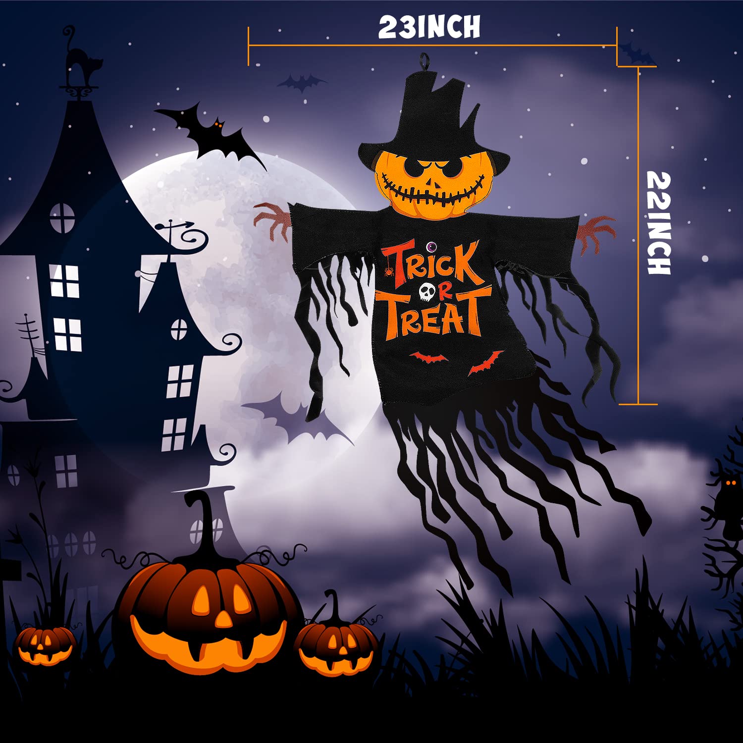COCHIE Halloween garden flag with black and orange colours