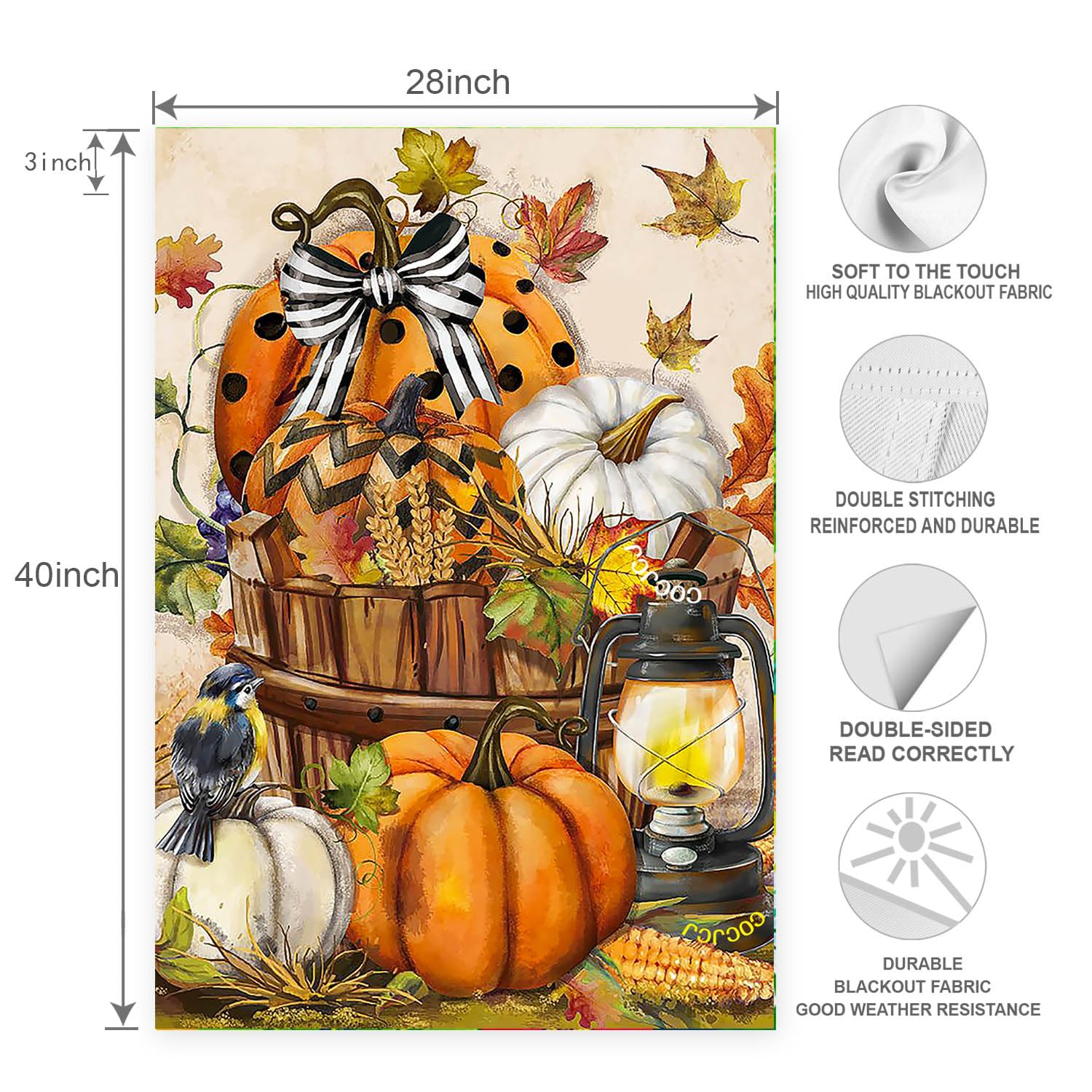 COCJCJ garden flag showcasing vibrant colours