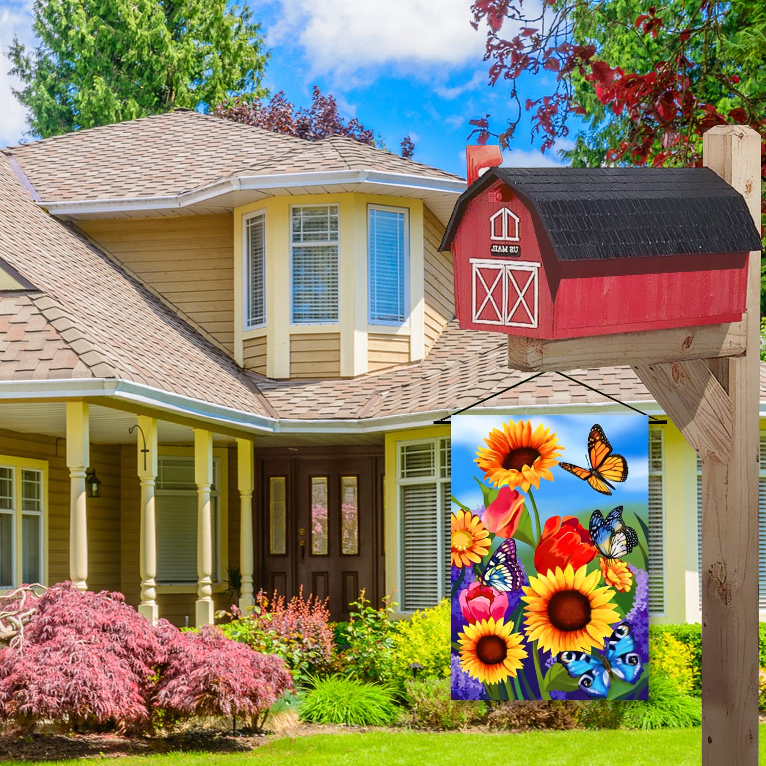 COCJCJ sunflower garden flag vibrant colours