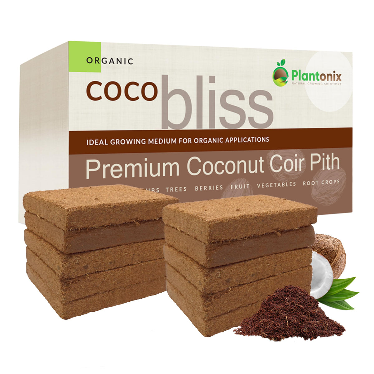 Coco Bliss Coco Coir 250gm Bricks packaging front view