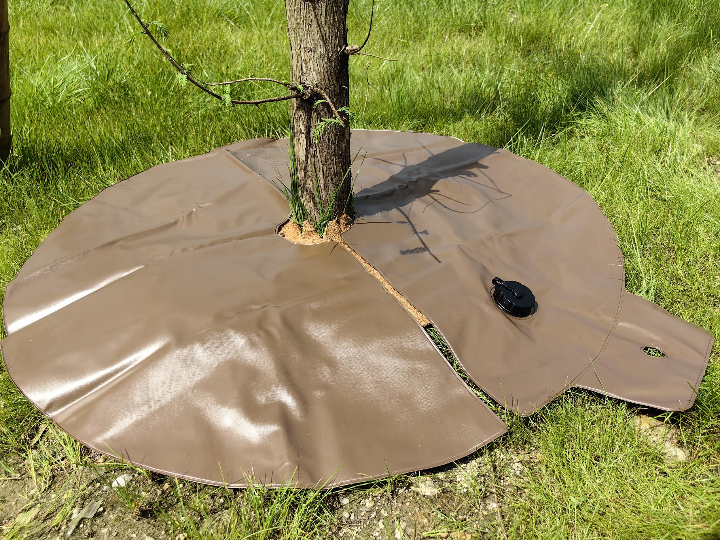 Coconut Fiber Mulch Mat for tree watering set