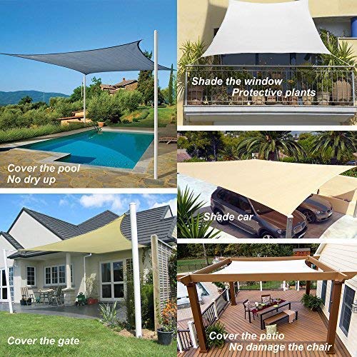 COCONUT shade sail providing shade over a garden