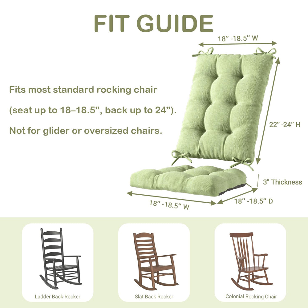 Codi Rocking Chair Cushion back view showing zipper