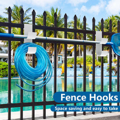 codree Pool Fence Hooks side view showing metal construction
