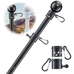 cogardenshower 5ft heavy-duty stainless steel flag pole front view