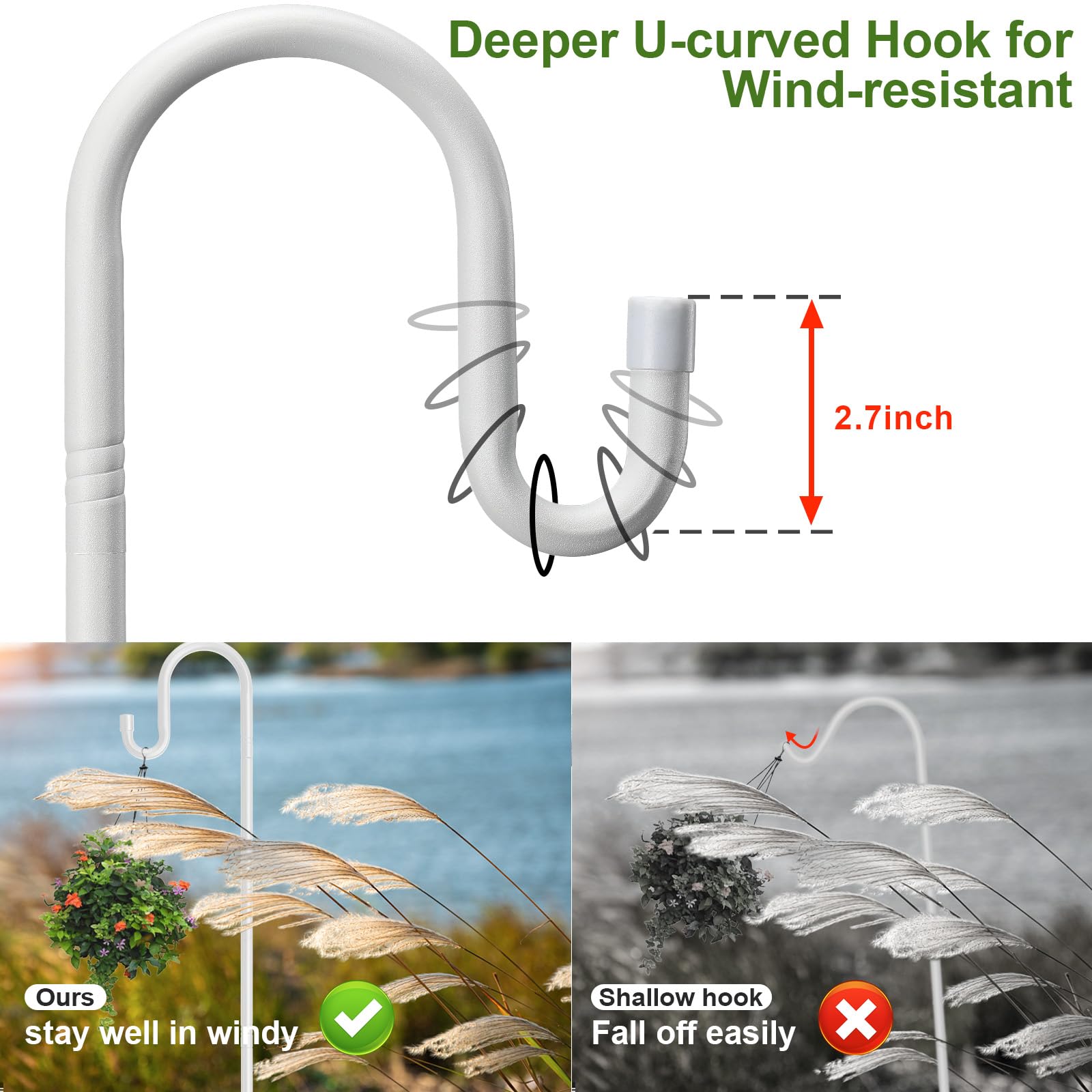 cogardenshower Bird Feeder Pole adjustable height segments
