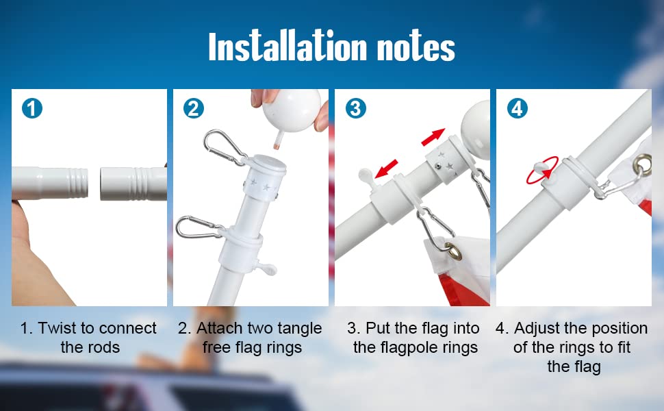 cogardenshower flag pole complete kit with accessories