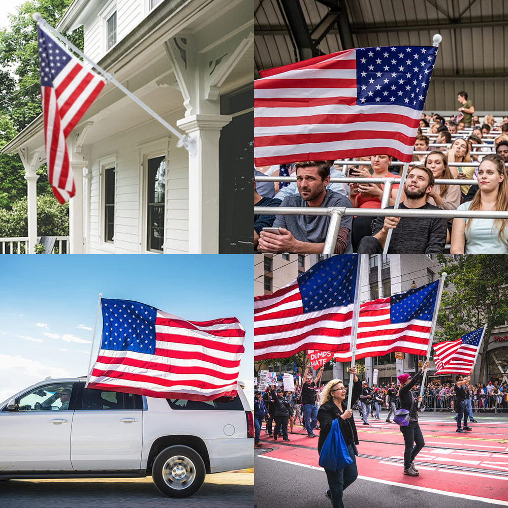cogardenshower flag pole with 3x5 flag attached