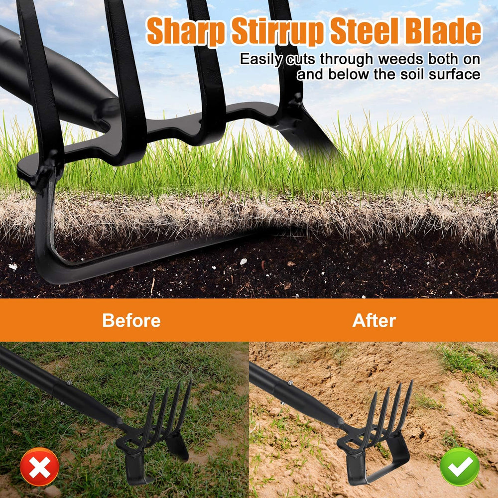 cogardenshower garden hoe stainless steel blade detail