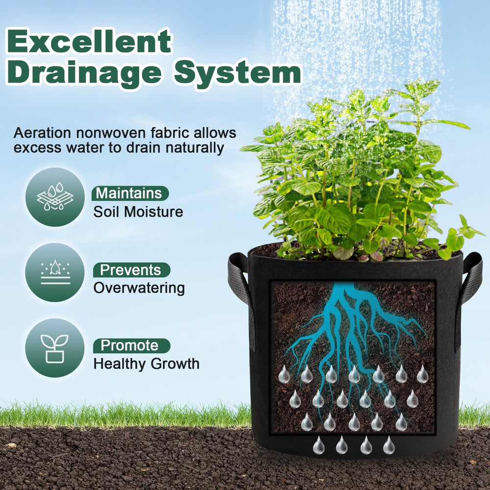 COKIELE Grow Bag with tomatoes growing inside