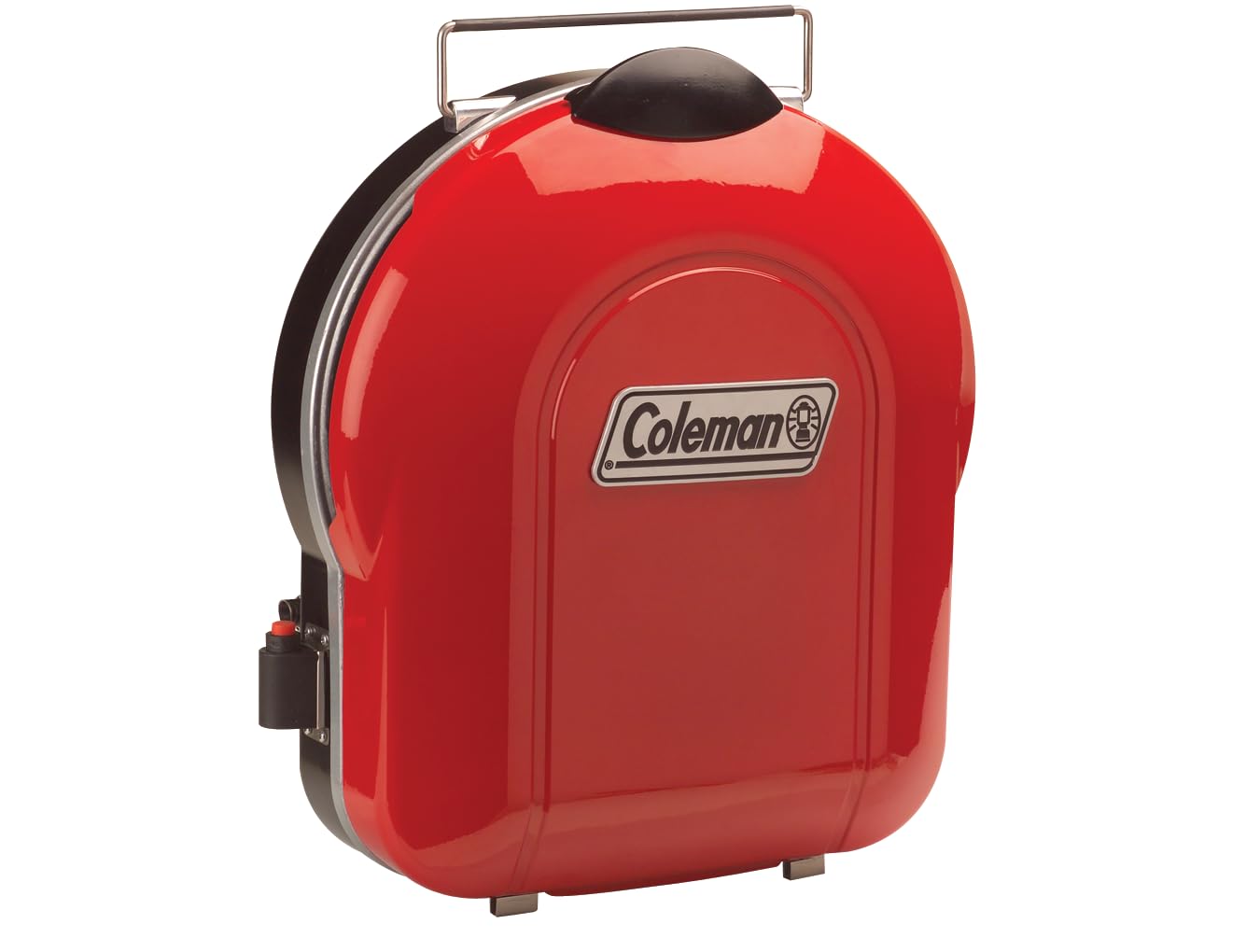 Coleman Fold 'N Go Portable Propane Grill with cooking surface
