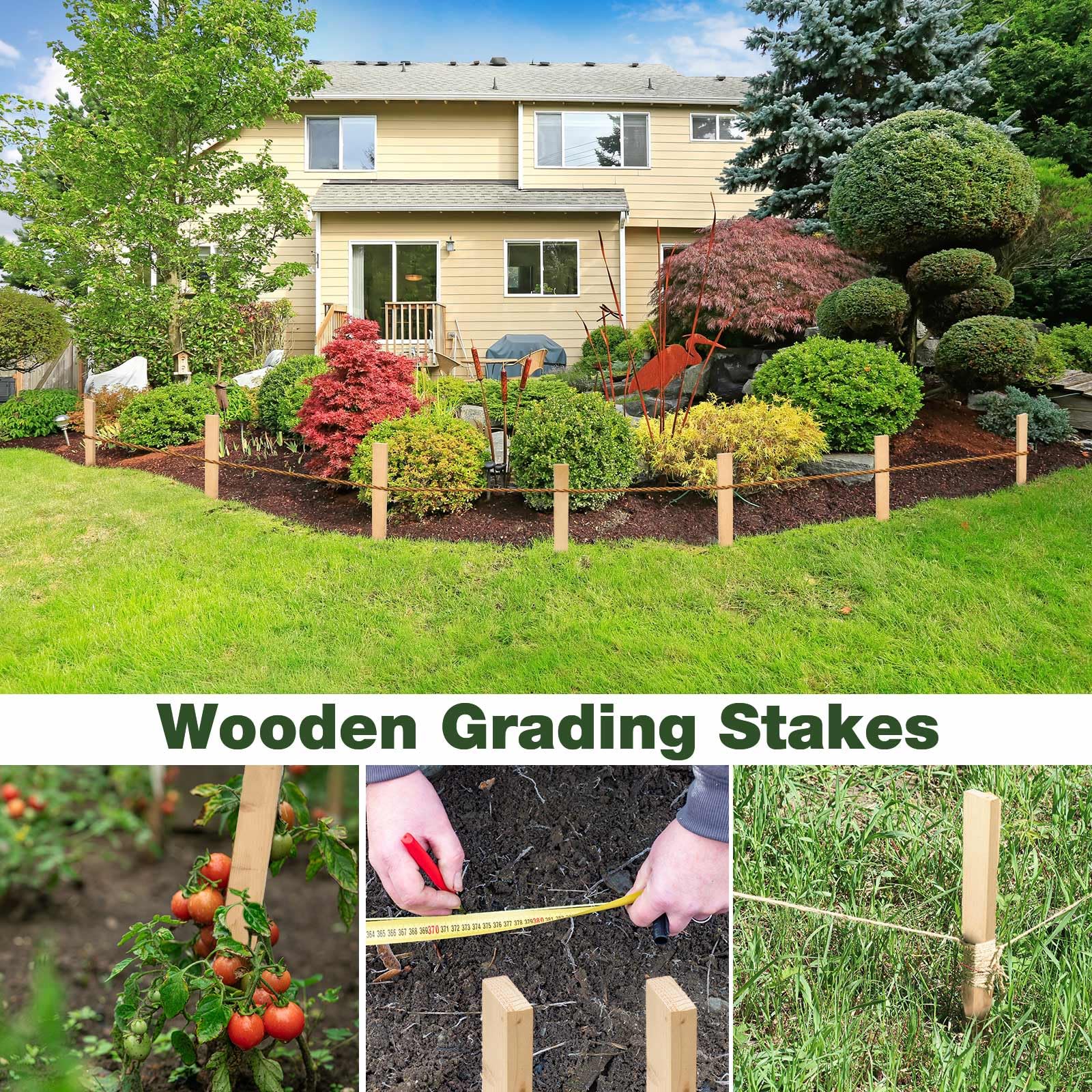 Colingmill wooden stakes displayed in packaging