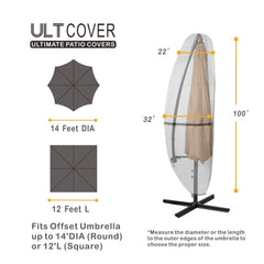 Collapsible fiberglass pole included with ULTCOVER Umbrella Cover