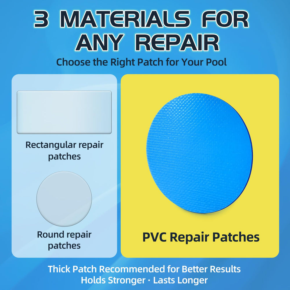 Collection of patches included in Wonshine repair kit