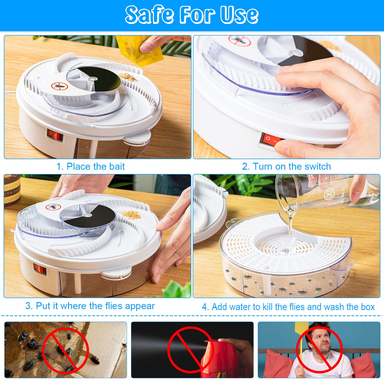 Collection tray of the Qualirey Electric Fly Trap