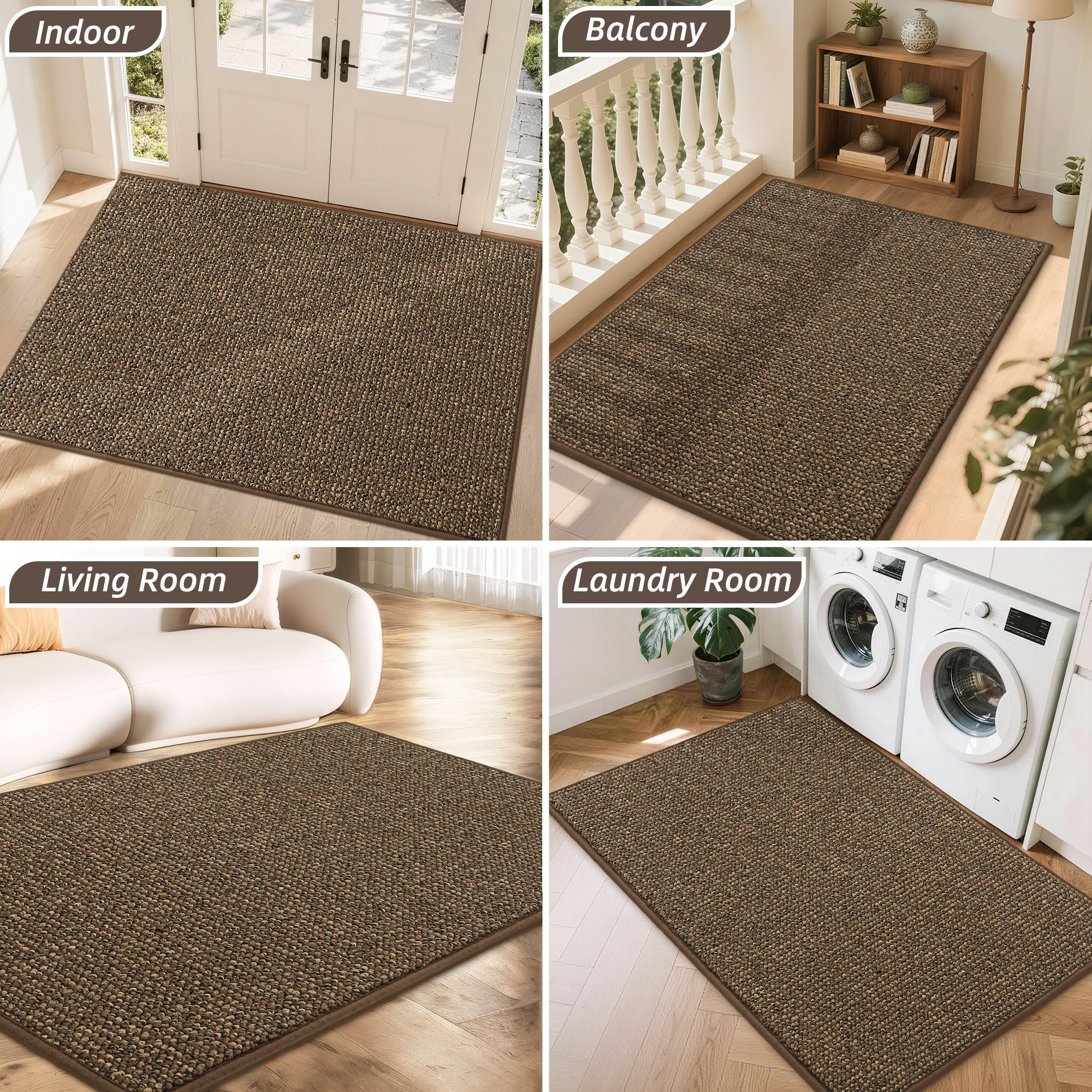 Color and design details of BEQHAUSE Dirt Trapper Door Mat