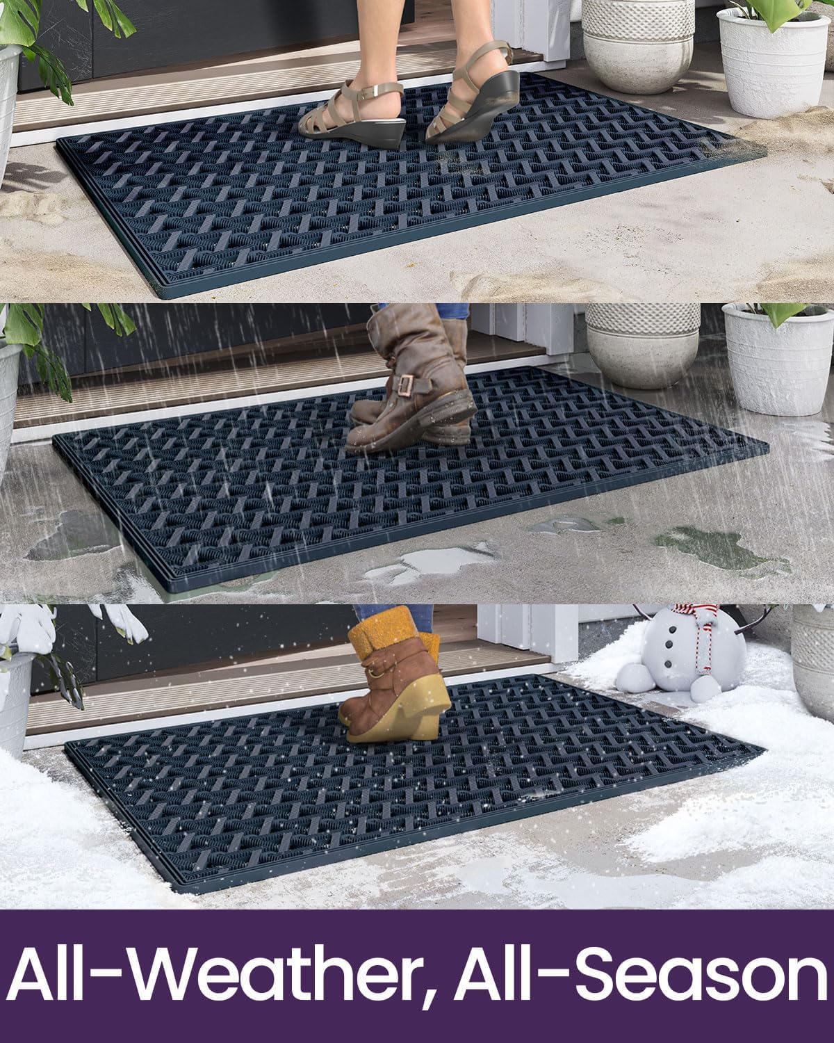 Color&Geometry 32"x48" door mat in a patio setting