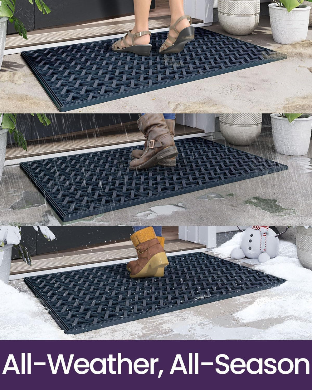 Color&Geometry 32"x48" door mat in a patio setting