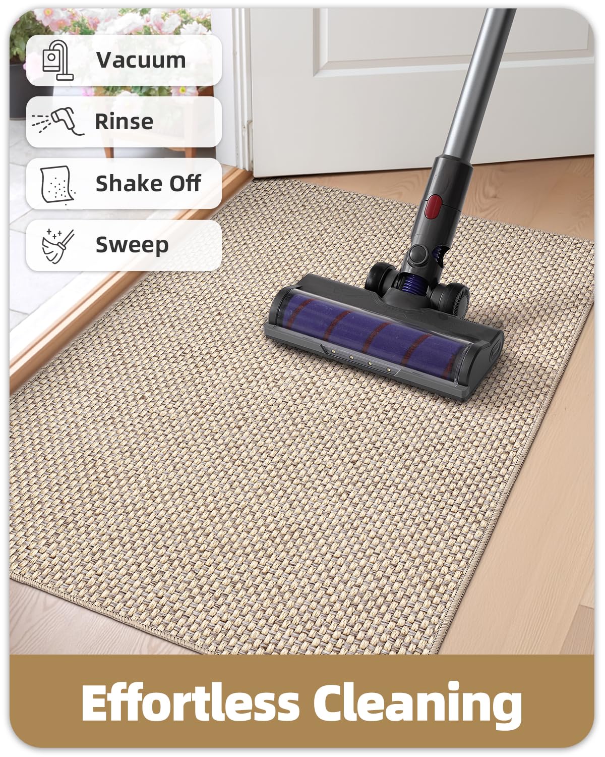 Color&Geometry Door Mat folded for storage