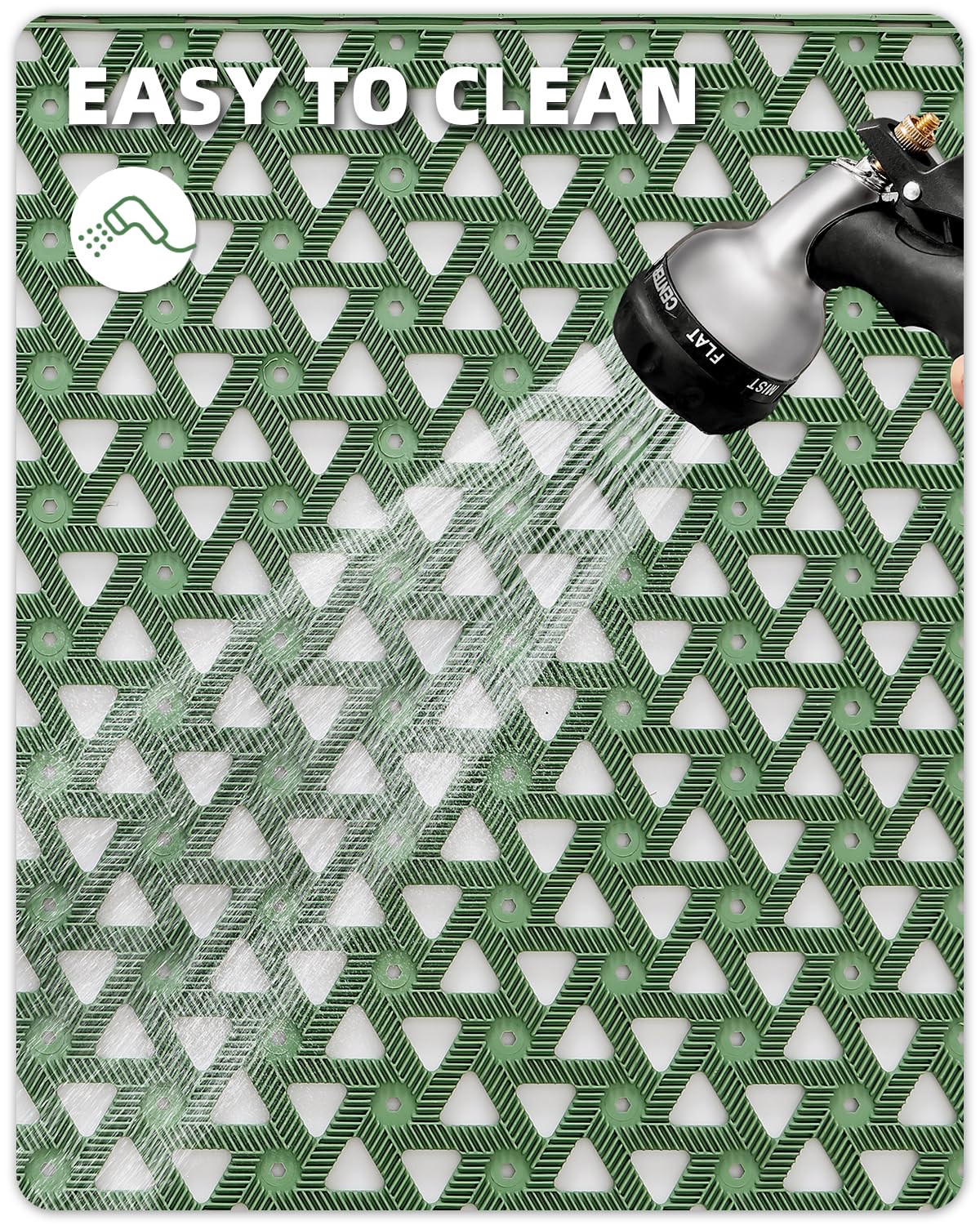 Color&Geometry door mat showing its durable polypropylene surface