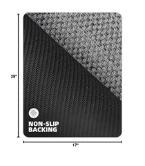 Color&Geometry door mat showing non-slip rubber backing