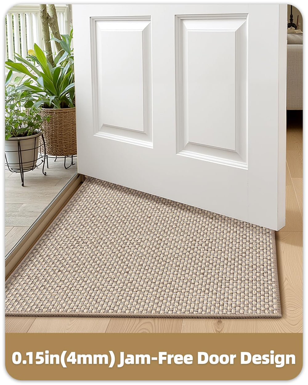 Color&Geometry Door Mat with non-slip rubber backing