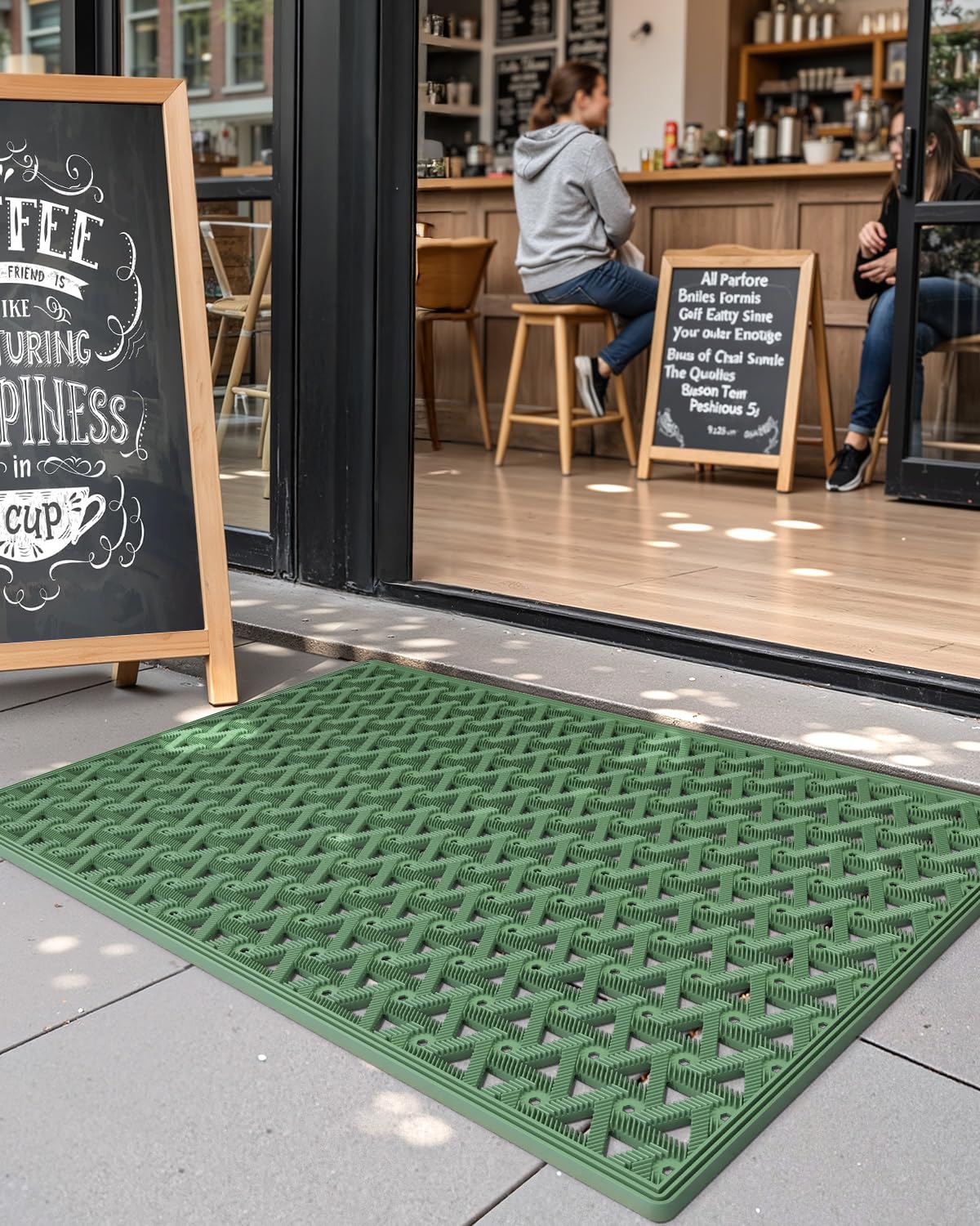 Color&Geometry door mat with water and dirt retention features