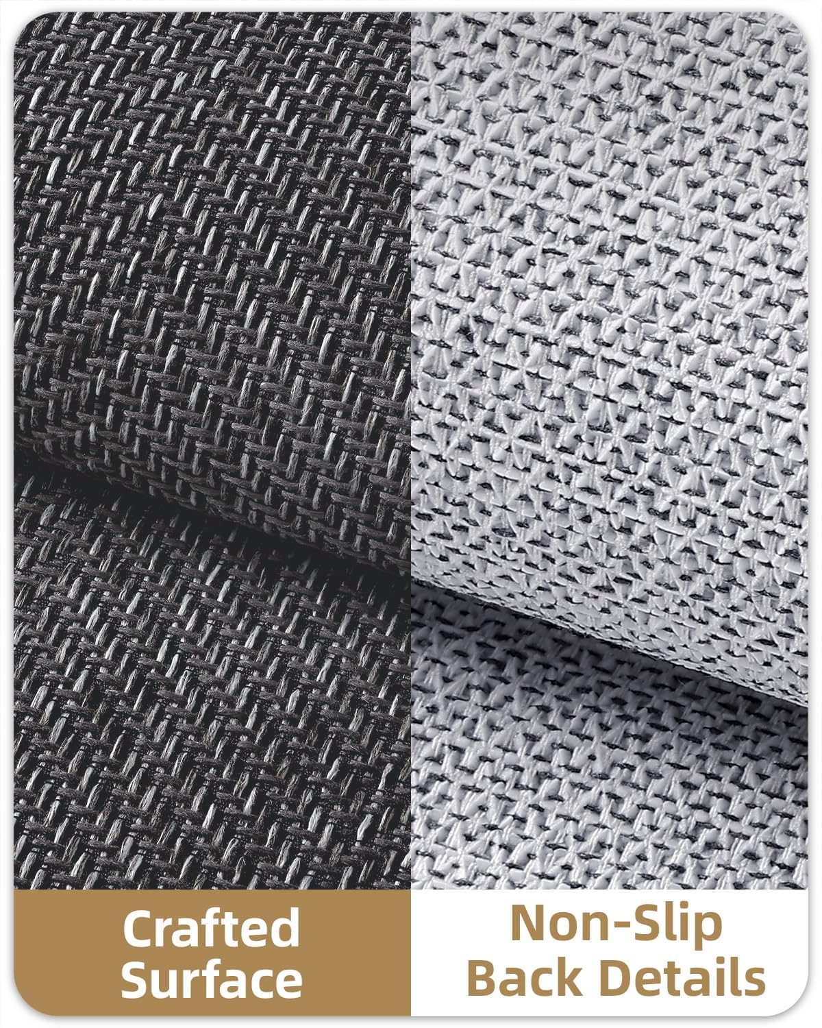 Color&Geometry Indoor Door Mat 24x36 Charcoal Grey side view