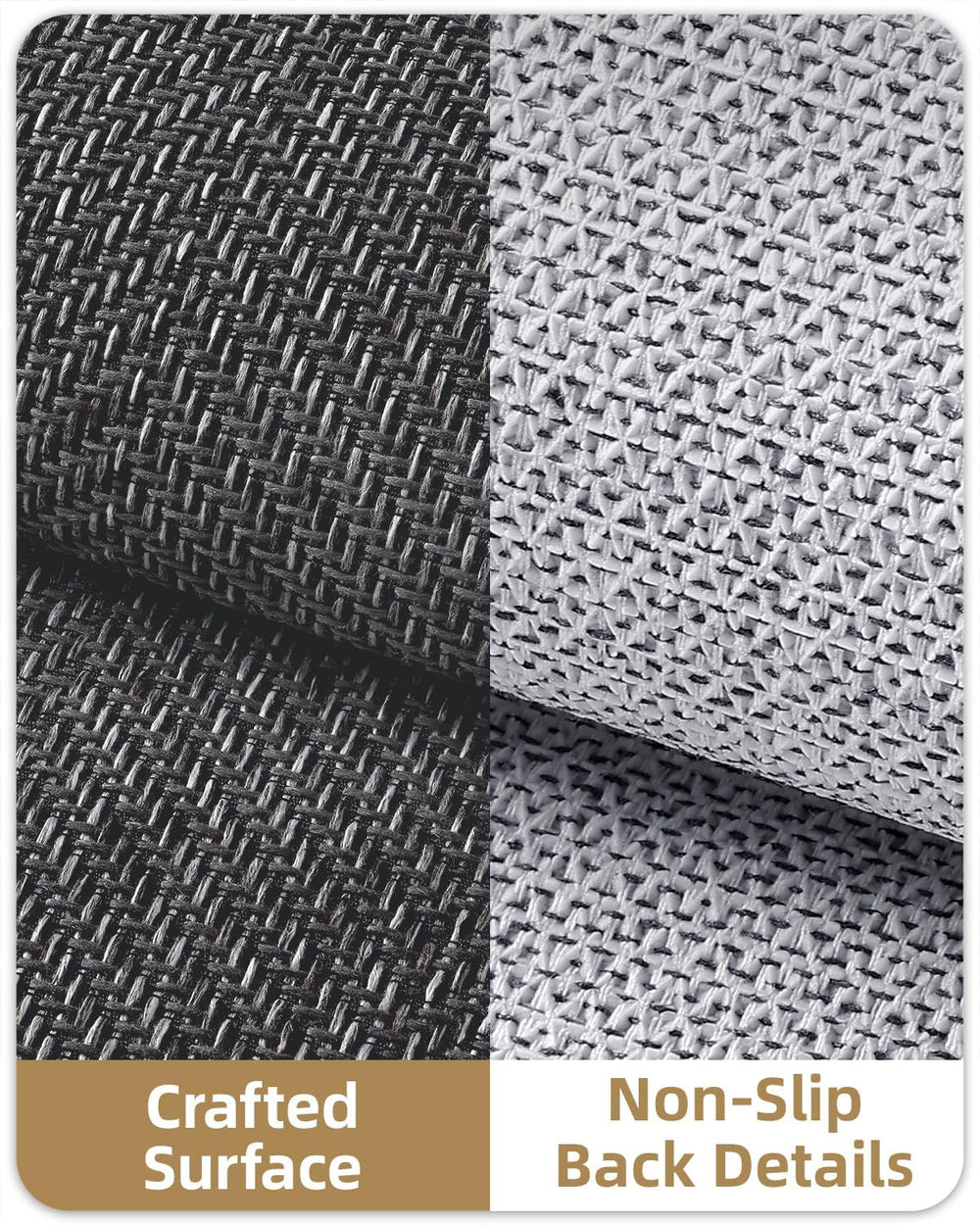 Color&Geometry Indoor Door Mat 24x36 Charcoal Grey side view