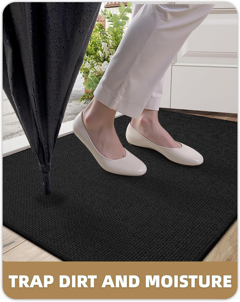 Color&Geometry indoor door mat 36"x56" in high-traffic area