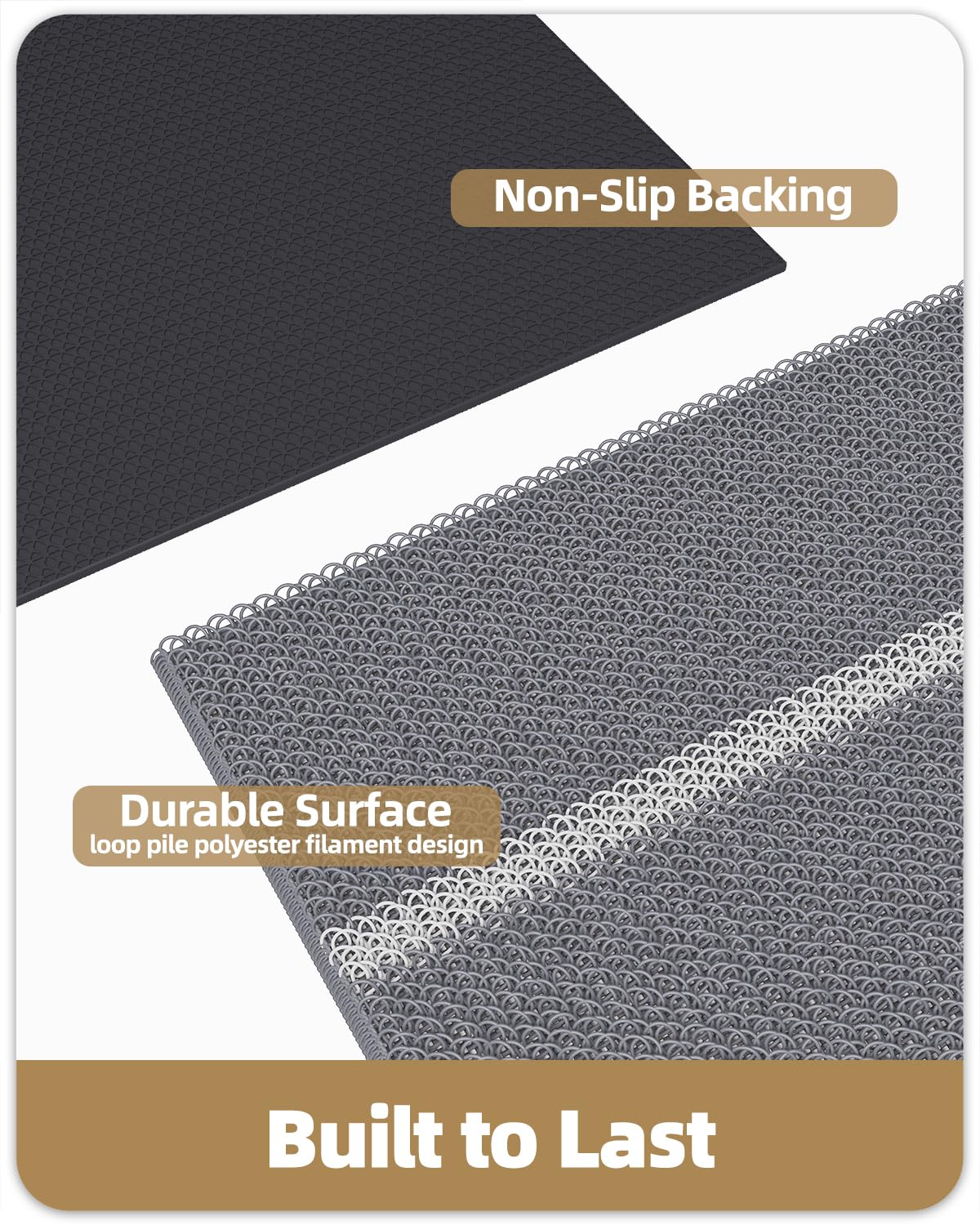 Color&Geometry Outdoor Doormat capturing moisture from shoes