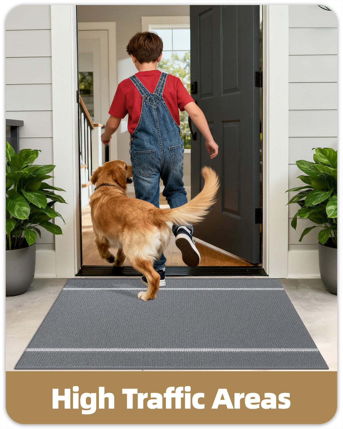 Color&Geometry Outdoor Doormat packaged view